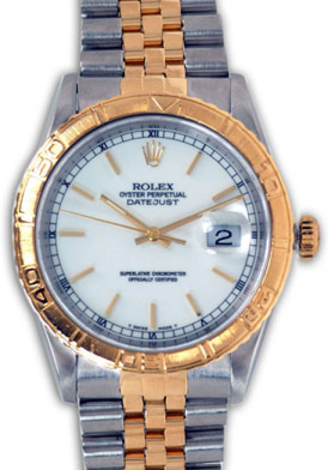 Rolex 16263 Yellow Gold & Steel on Jubilee White with Gold Index